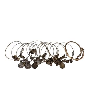 Alex and Ani Lot of 14 charm bracelets silver and gold tone